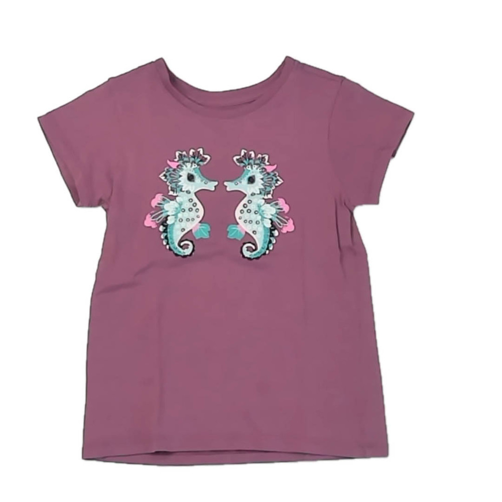 Tea Collection Girls Berry Seahorse T-Shirt size: 4T